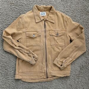 American Vintage Manufacturing Company Barn Zip Up Jacket in Tan